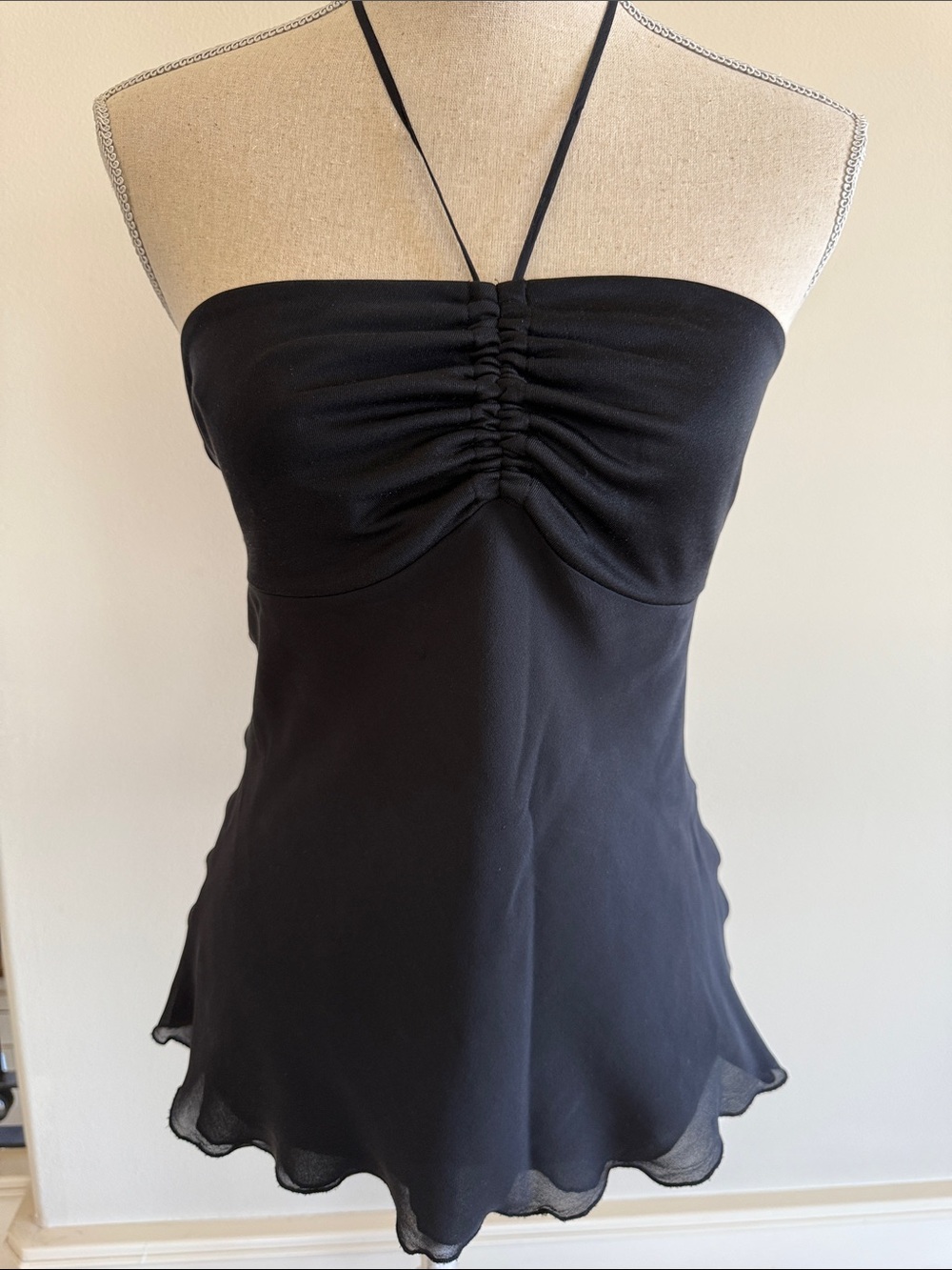 Bebe Black Halter Ruched Tube Top - Women